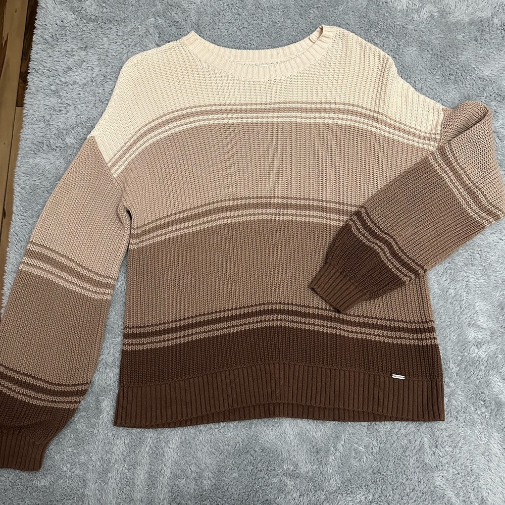 Striped Brown and Cream Sweater